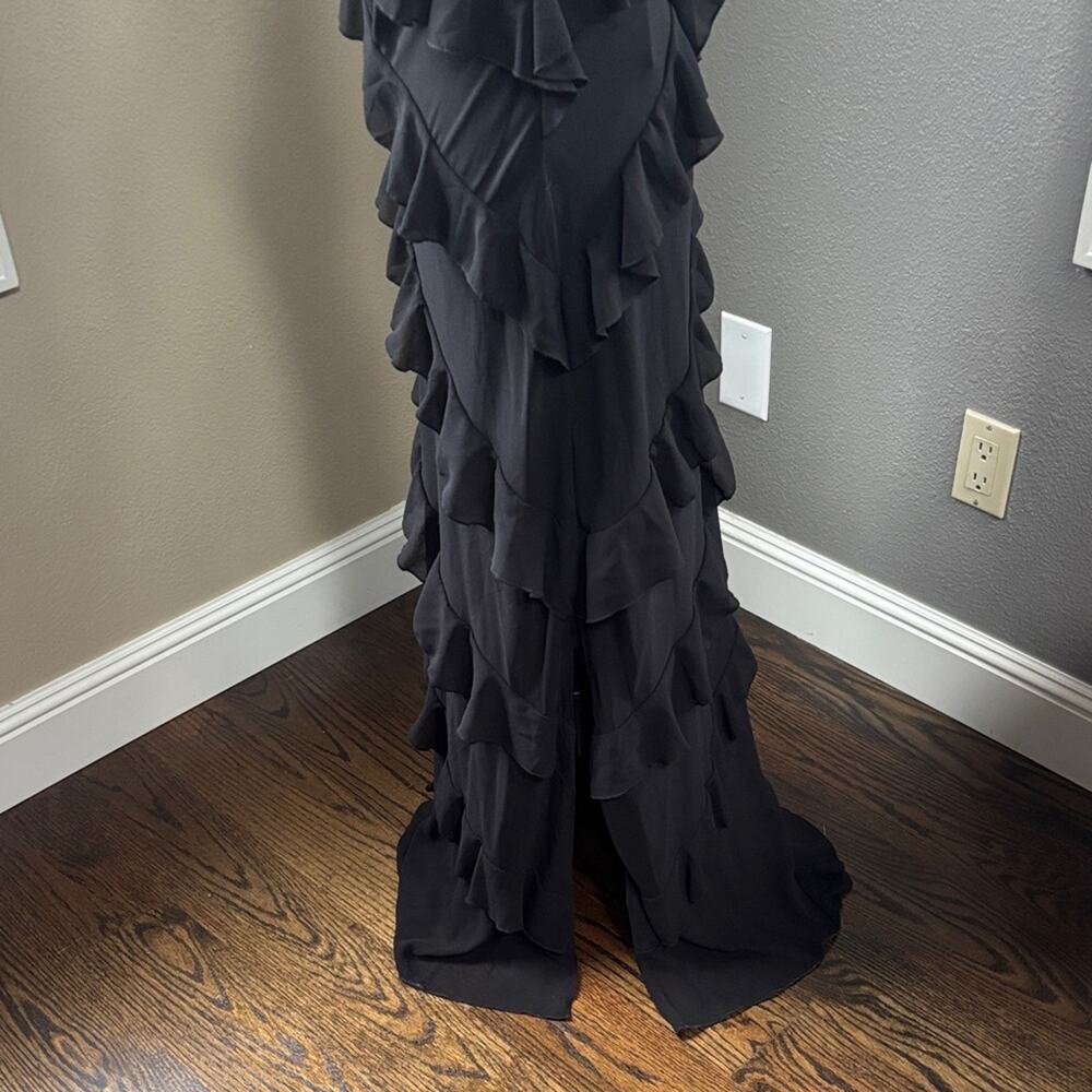 Petal & Pup Black Ruffle-Tier Maxi Dress - Picture 3 of 7